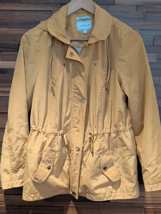 Charter Club Jackets & Blazers - Charter Club Yellow Utility Jacket with Drawstring Waist